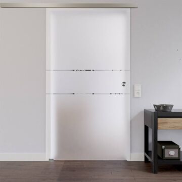 Glasschiebetuer Klarglas mit Dekor zur Wandmontage - Smart Line Soft