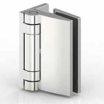 TURA Anschlagtürband Glas an Wand 90° nach außen öffnend, Lasche innen, für Duschen und Saunen