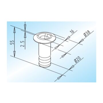 Bodenbuchse für Rundriegel