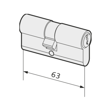 WSS Profilzylinder 63 mm lang