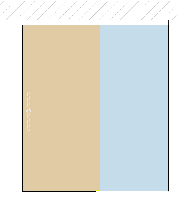 Schiebetürbeschlag-Set MUTO Pocket 1flg. mit Festteil für Wandtasche,  Fixlänge bis 6.000 mm