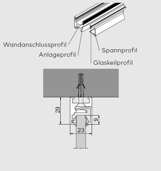 MR 22/28 Glaskeilprofil 2 mm in Fixlänge | bestellen