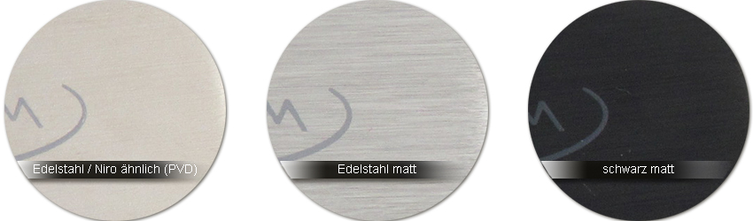 COLCOM - Farbdarstellung Edelstahl und schwarz