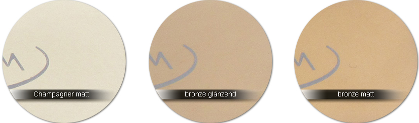 COLCOM - Farbdarstellung goldfarbig und bronze