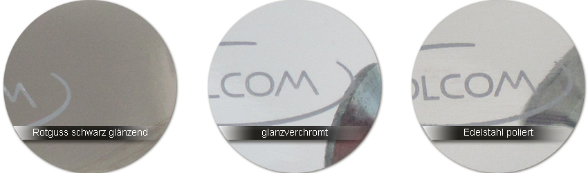 COLCOM - Farbdarstellung rotguss und verchromt