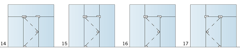 Ganzglasanlagen-Typen 14 bis 17