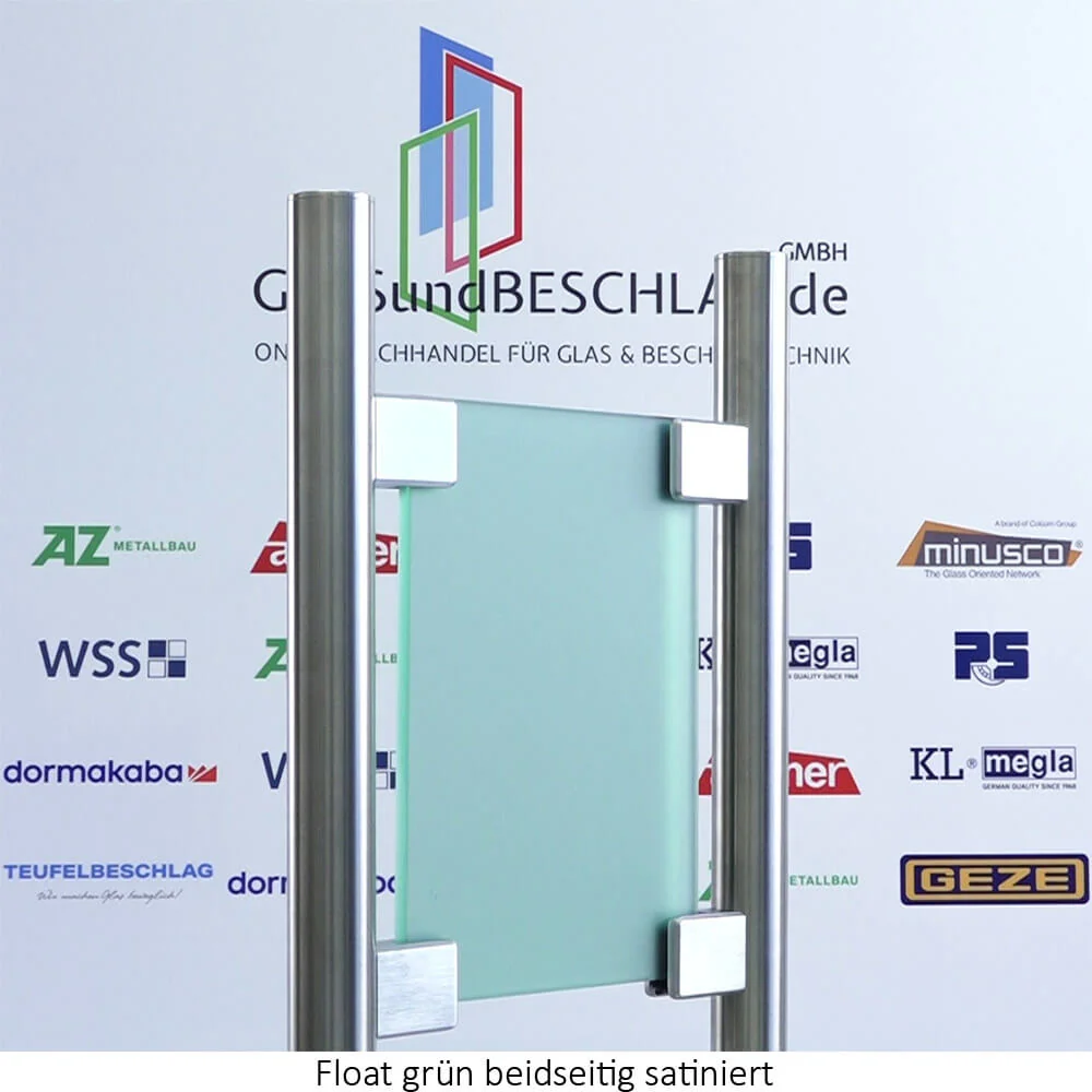 Floatglas grün beidseitig satiniert