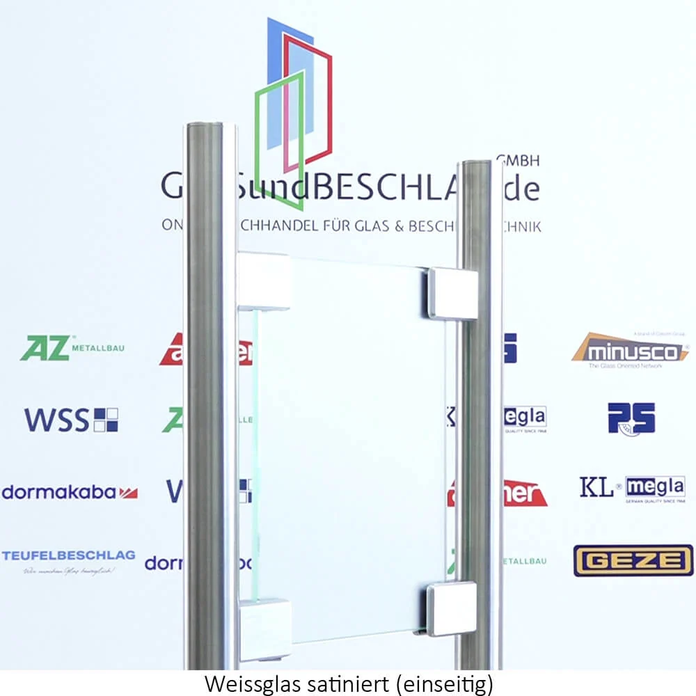 Weissglas einseitig satiniert