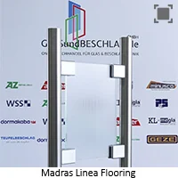 Madras Linea Flooring - Klarglas einseitig geaetzt Madras Linea Flooring - Klarglas einseitig geaetzt
