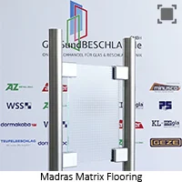 Madras Matrix Flooring - Klarglas einseitig geaetzt Madras Matrix Flooring - Klarglas einseitig geaetzt