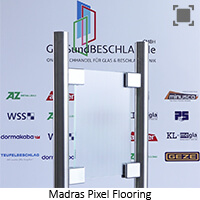 Glasart Madras Pixel Flooring - Klarglas einseitig geaetzt