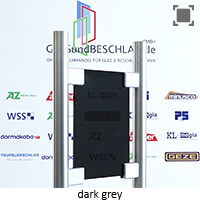 Glasart Dark grey - je nach Lichtverhaeltnissen und Blickwinkel Durchsicht mehr/weniger moeglich
