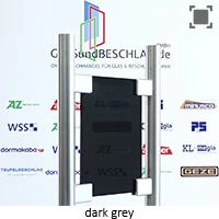 Glas Dark grey - je nach Lichtverhaeltnissen und Blickwinkel Durchsicht mehr/weniger moeglich Glas Dark grey - je nach Lichtverhaeltnissen und Blickwinkel Durchsicht mehr/weniger moeglich