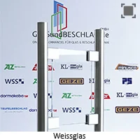 Weissglas - klares Glas mit stark reduziertem Gruenschimmer Weissglas - klares Glas mit stark reduziertem Gruenschimmer