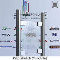 Glas Pelz - aehnlich Chinchilla weiss, mit normalem Gruenschimmer