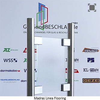 Glas Madras Linea Flooring - Klarglas einseitig geaetzt