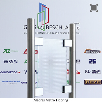 Glas Madras Matrix Flooring - Klarglas einseitig geaetzt