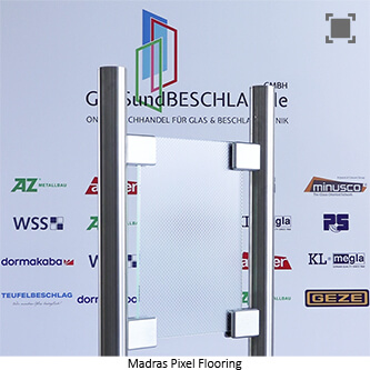 Glas Madras Pixel Flooring - Klarglas einseitig geaetzt