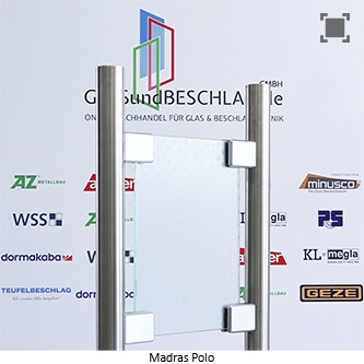 Glas Madras Polo - Klarglas einseitig geaetzt