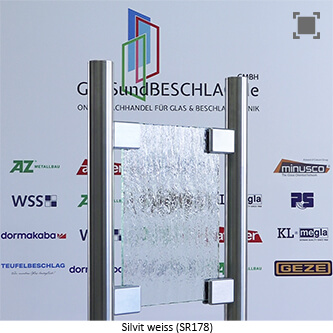 Glas Silvit weiss (SR 178), mit normalem Gruenschimmer