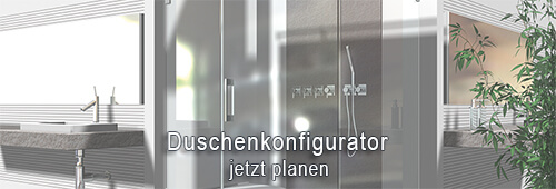 Planen Sie hier Ihre Eckdusche - ganz individuell.
