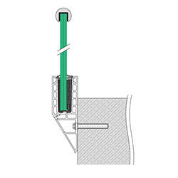 Q-Railing EASY SMART zur seitlichen Frontmontage an Wand oder Balkon mit einem Y-Profil.