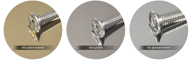 Dorma Beschlagsfarbe MS-poliert_Niro-Poliert (Edelstahl poliert)_MS-glanzverchromt