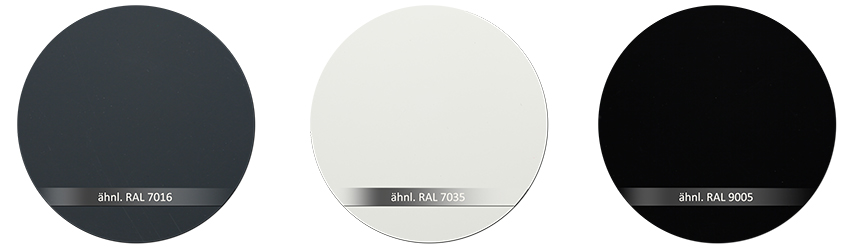 WSS Beschlagsfarbe RAL7016 RAL7035 RAL9005