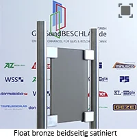 Glassorte Float bronze beidseitig satiniert